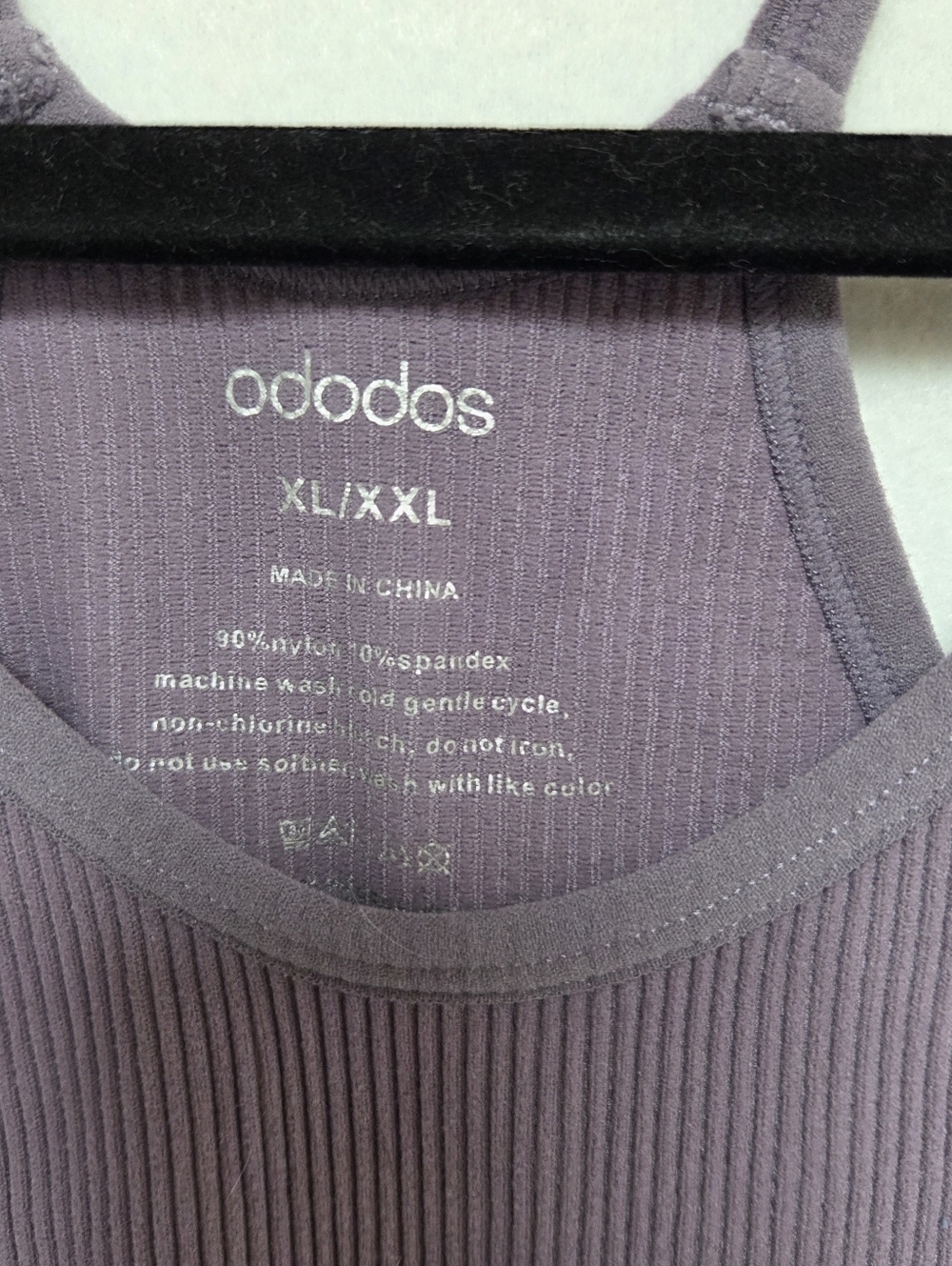 Ododos Ribbed Lavender Crop Tank Top - Women Xl Sport Bra - Picture 2 of 7